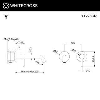 Смеситель для раковины WHITECROSS Y1225CR хром